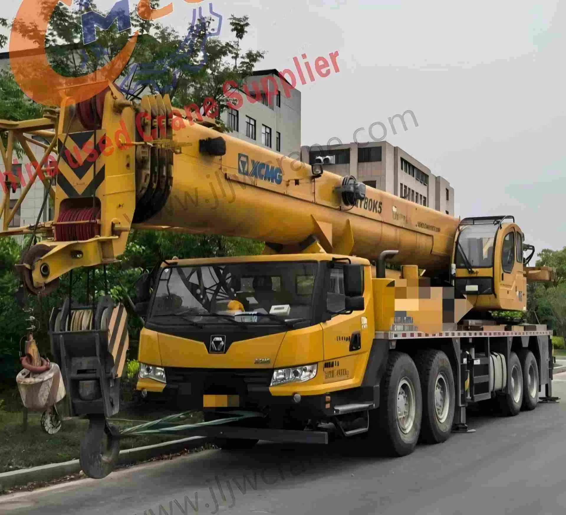 عالي الأداء XC Mg 80k5d Crane ، طفرة 50.5m ، حالة ممتازة