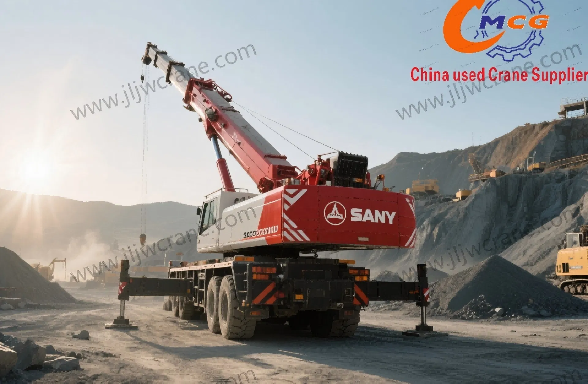 Crue de camion d'occasion d'occasion fiable 2024 San Y Capacité de 220 tonnes San Y