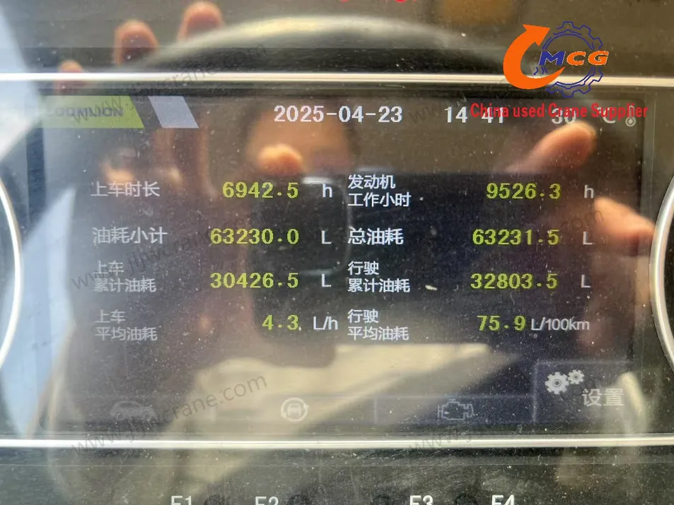 Zoomlion 50h Crane - 45m Boom ، 9 طن من ثقل الموازنة ، ساعات منخفضة